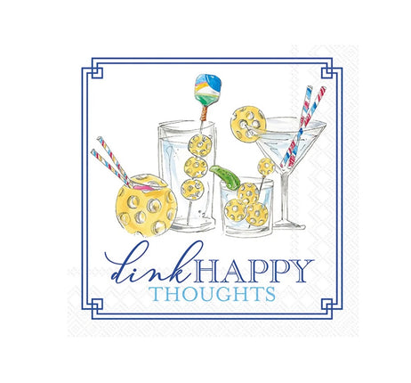 Paper Cocktail Napkin 20 Ct Pickleball Drinks Rosanne Beck