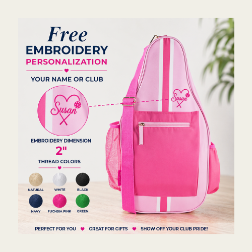 Free Embroidery Pickleball Bag, Here for the Dinks