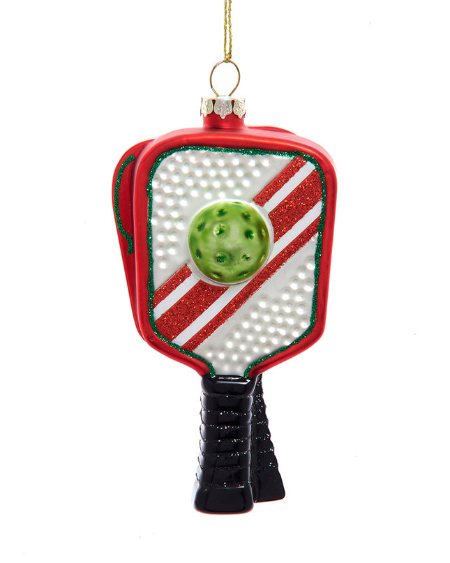 Glass Pickleball Ornament