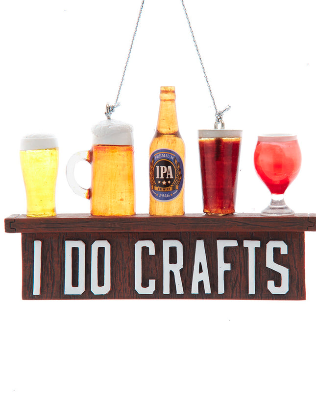 Kurt Adler "I Do Crafts" IPA Beer Ornament