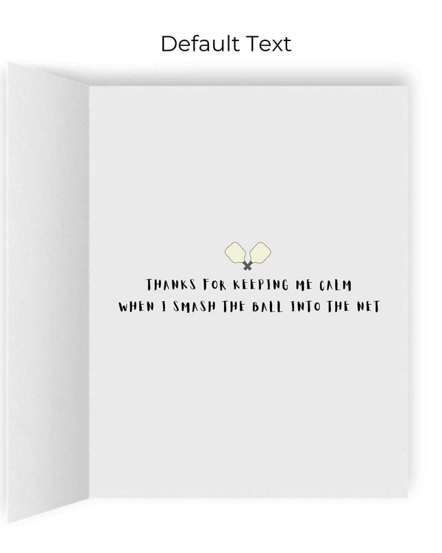Best Pickleball Partner Thank You Greeting Card