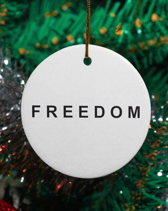 Freedom RIP Charlie Kirk 1993-2025 Ornament, Freedom Decor
