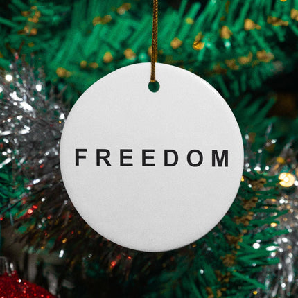 Freedom RIP Charlie Kirk 1993-2025 Ornament, Freedom Decor