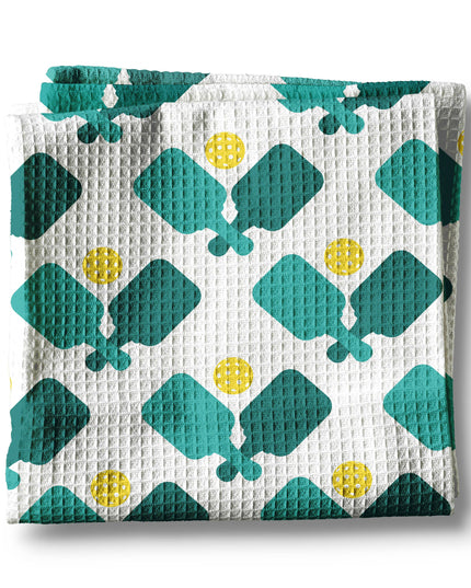 Pickleball Paddle Waffle Towel
