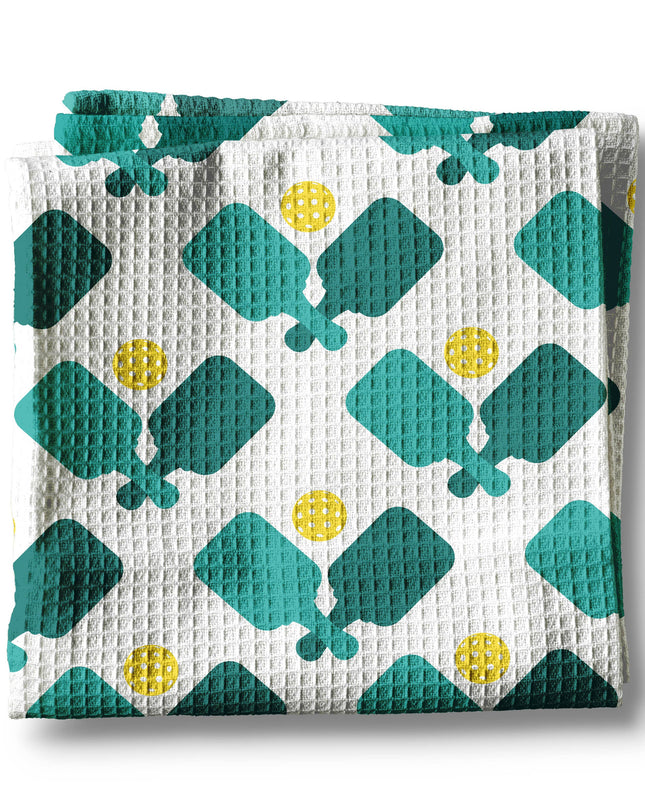 Pickleball Paddle Waffle Towel