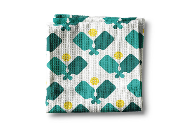 Pickleball Paddle Waffle Towel