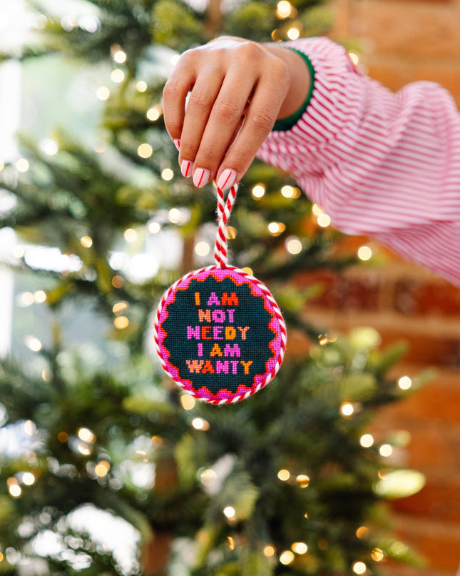 Needlepoint Ornament - Not Needy