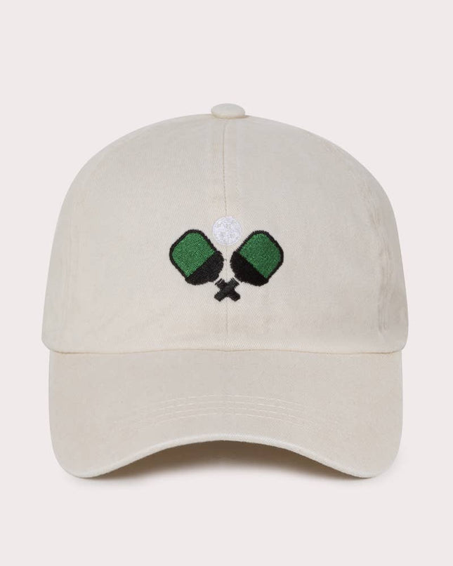 Pickleball Icon Cotton Baseball Cap
