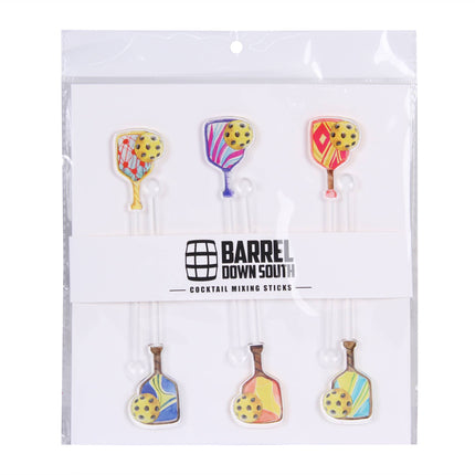 Pickleball Cocktail Stirrers Yellows