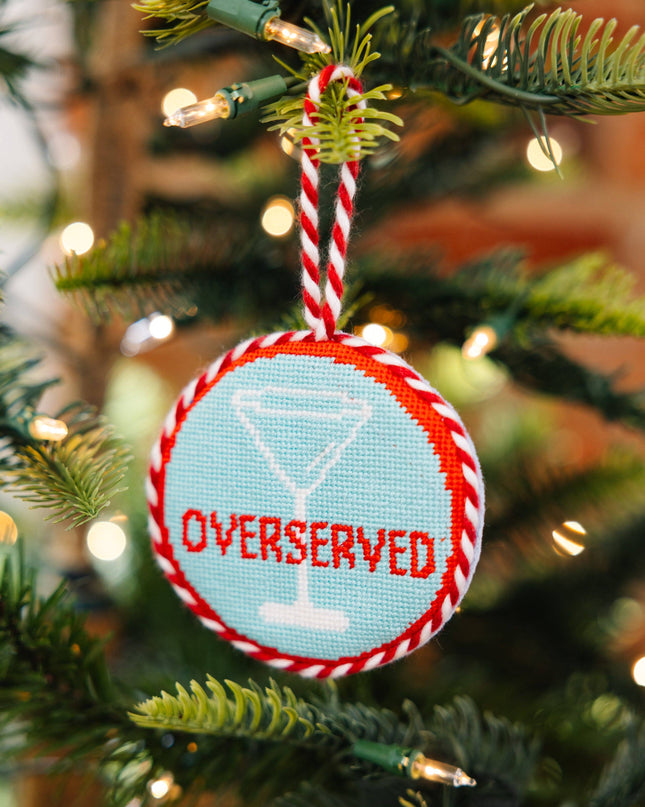 Needlepoint Ornament - Overserved
