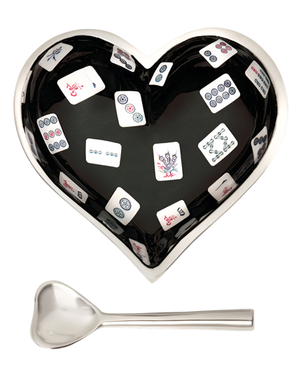 Happy Mah Jong Heart with Heart Spoon