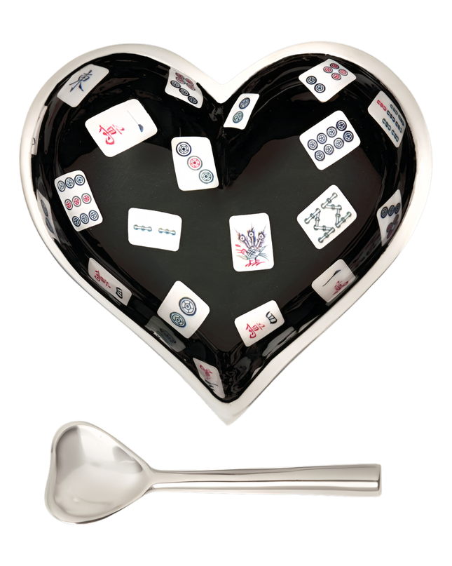 Happy Mah Jong Heart with Heart Spoon
