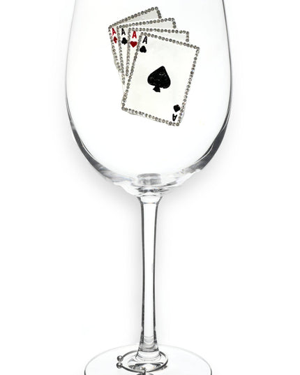 Playing Cards Stemmed Wine Glass