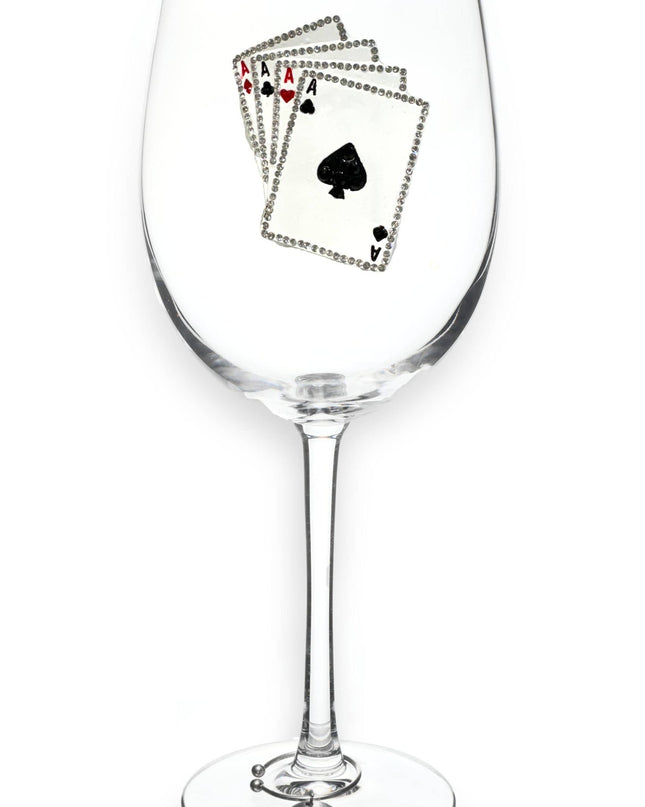 Playing Cards Stemmed Wine Glass