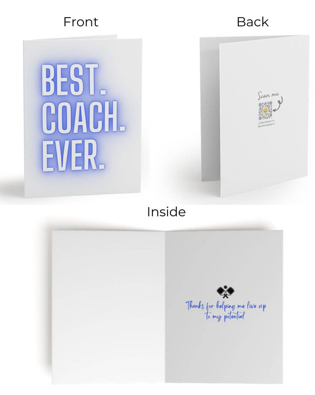 Best Coach Ever Pickleball Greeting Card