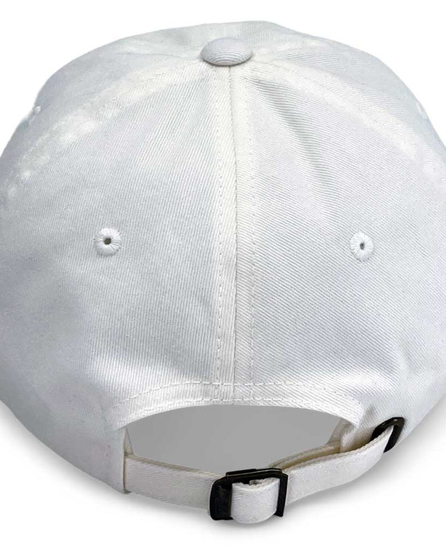 Dad Hat With A Pull Patch By Snapback - White