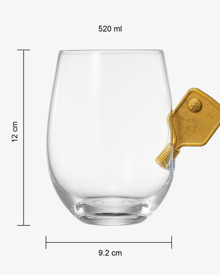 Pickleball Stemless Wine Glass