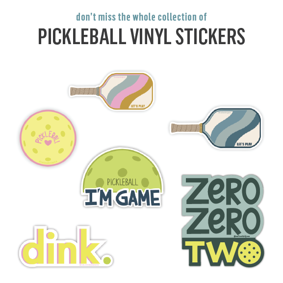 Pickleball Vinyl Sticker