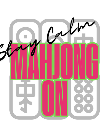 Stay Calm Mahjong On Sticker – Bright Modern Mahjong Tile Decal