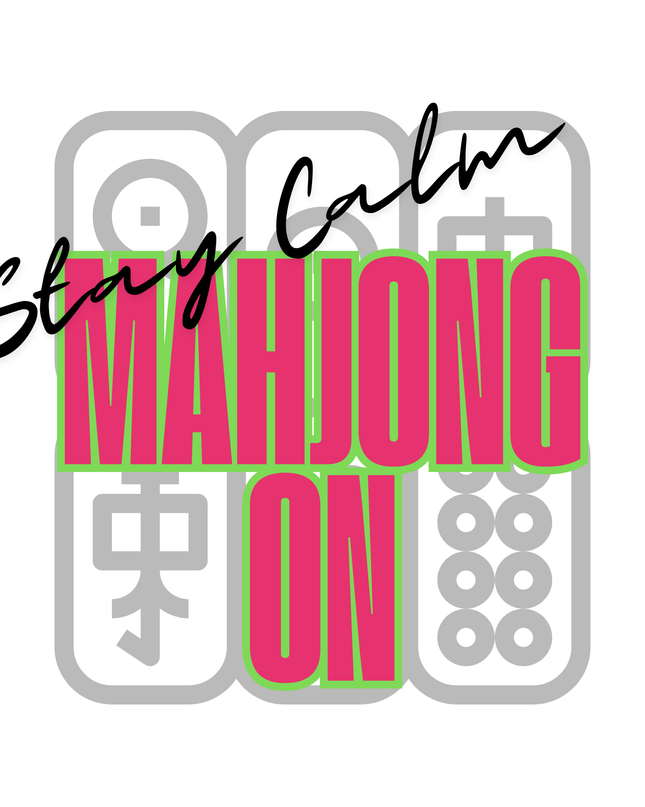 Stay Calm Mahjong On Sticker – Bright Modern Mahjong Tile Decal