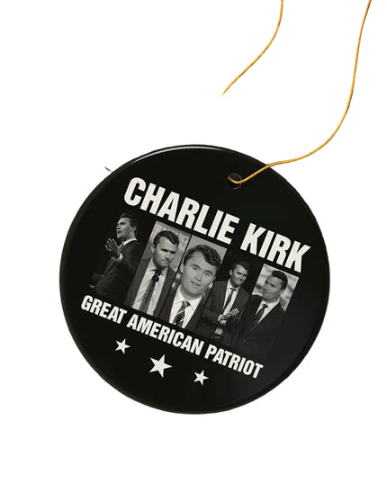 Charlie Kirk Round Ornament