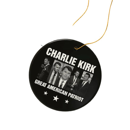 Charlie Kirk Round Ornament