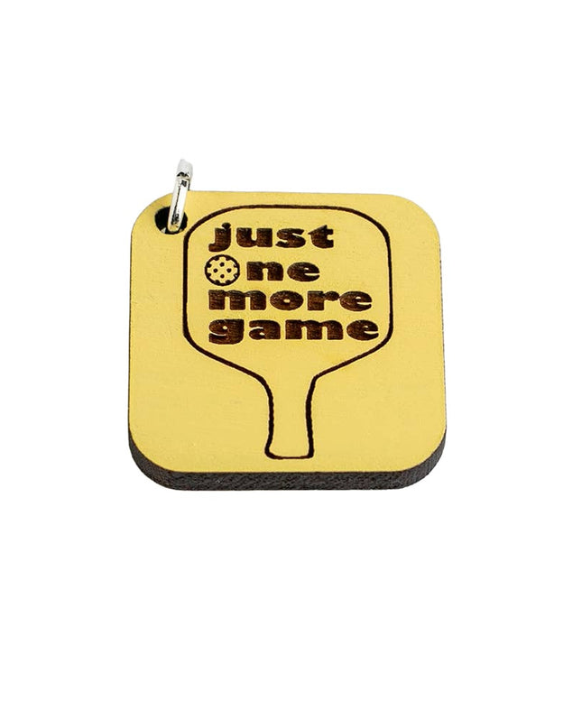 One More Game Wood Charm