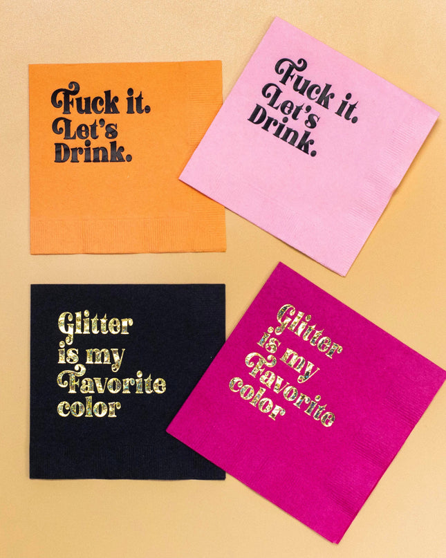 F**k It Lets Drink Cocktail Napkin
