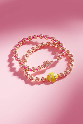 TENNIS BALL ENAMEL 2 SET STRETCH BRACELET