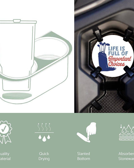 Car Coaster-Golf Life Is Full