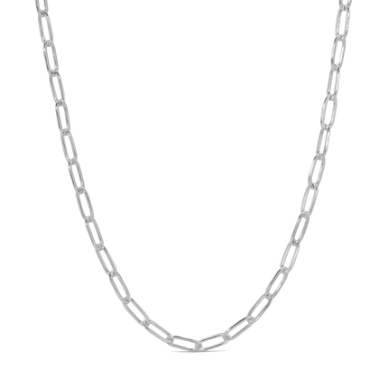 Silver PaperClip Chain (18-20 in) Necklace
