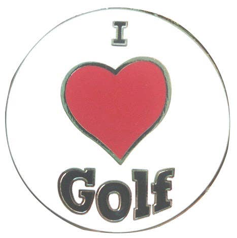 I Love Golf Ball Marker
