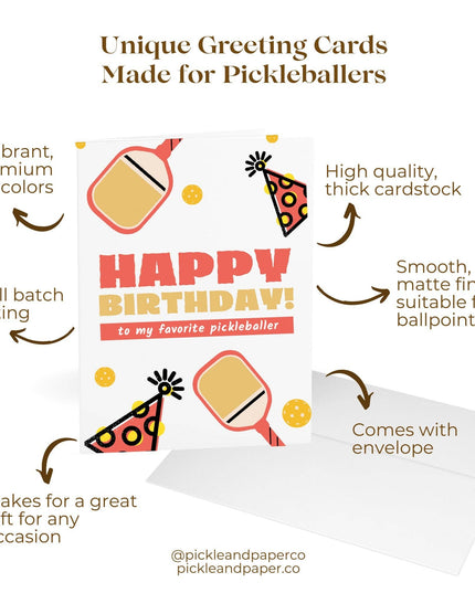 Happy Birthday To My Favorite Pickleballer Greeting Card