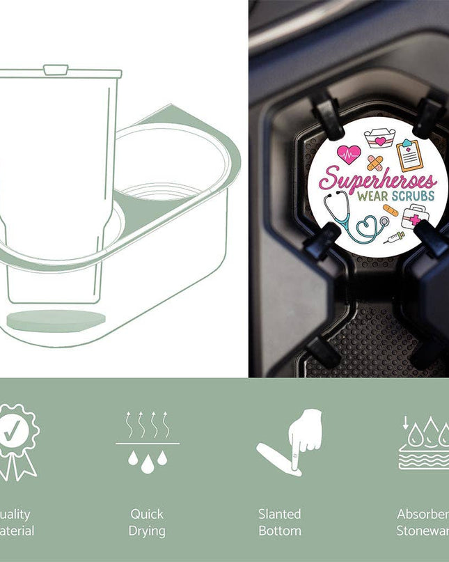 Car Coaster-Superheroes Wear Scrubs Icons