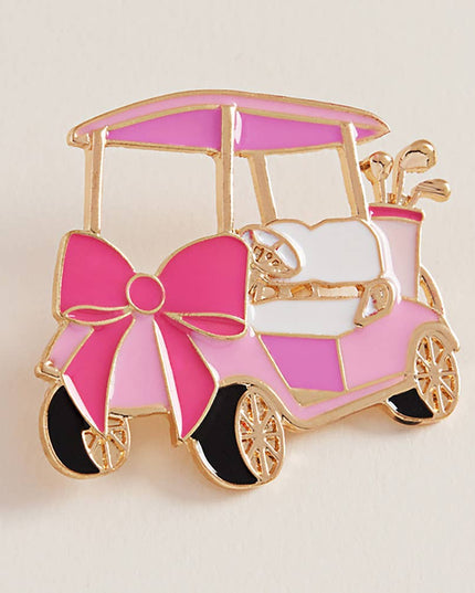 Enamel Bow Accent Gold Cat Pin Brooch