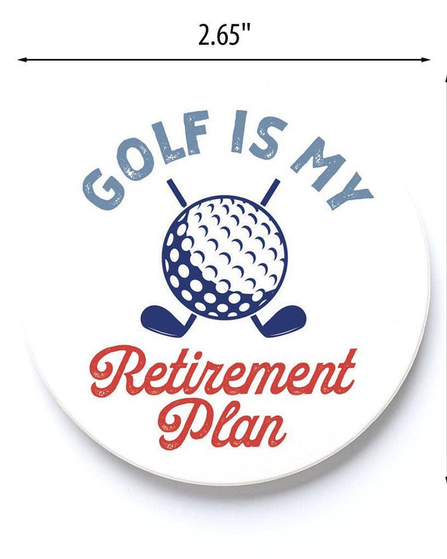 Car Coaster-Golf Is My Retirement Plan