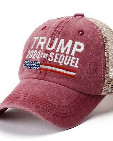 Trump 2024 "The Sequel" Mesh Hat (Red)