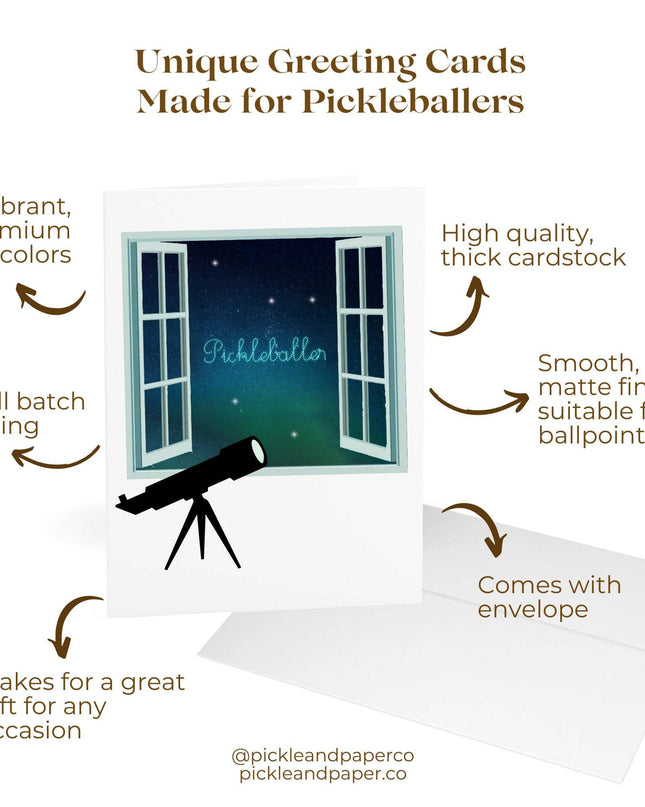 The Stars Were Perfectly Aligned The Day You Were Born Pickleball Greeting Card