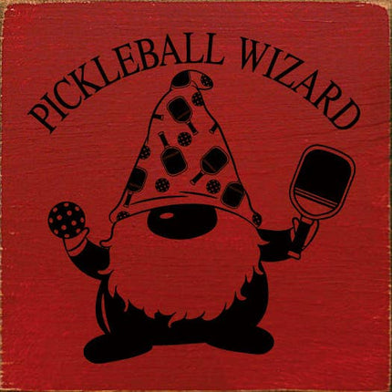 Pickleball Wizard Wood Sign
