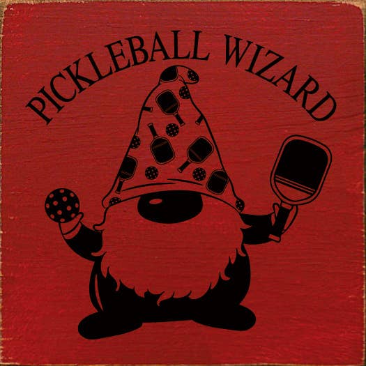 Pickleball Wizard Wood Sign