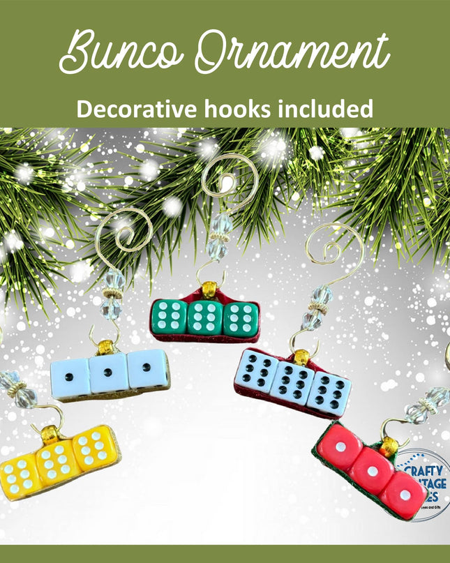 3 dice Bunco Ornament