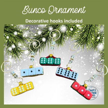 3 dice Bunco Ornament