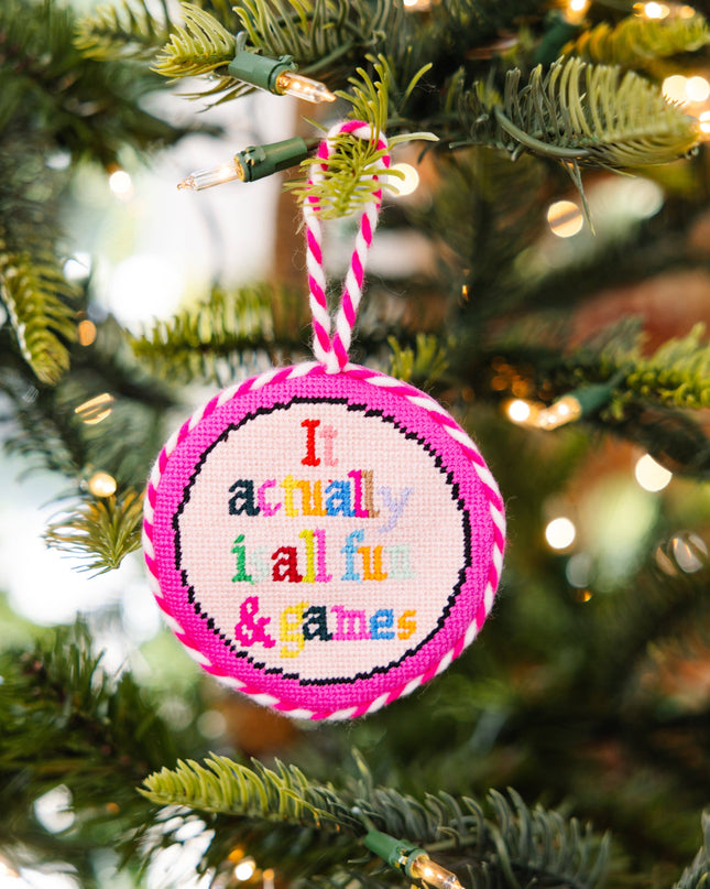 Needlepoint Ornament - Fun & Games
