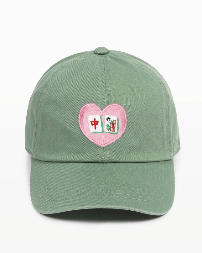 MAHJONG Heart Tiles Embroidered Baseball Cap