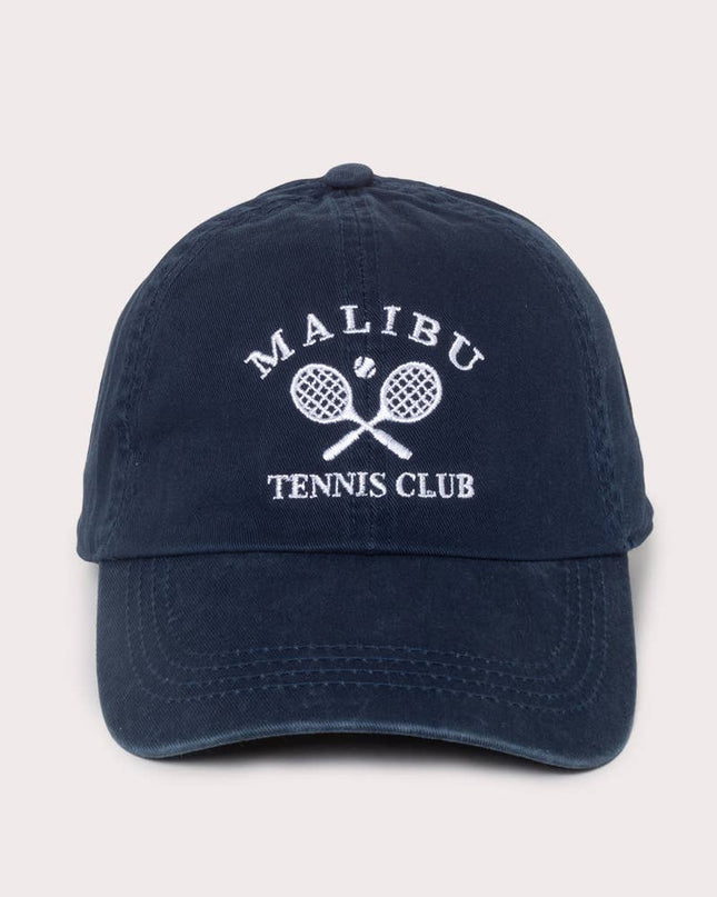 MALIBU TENNIS CLUB Stone Washed baseball Cap