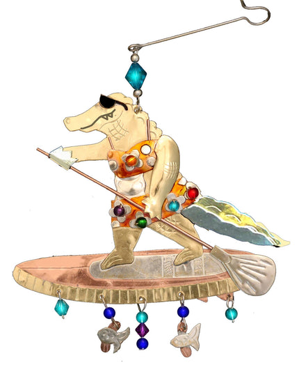 Paddleboard Gator Ornament