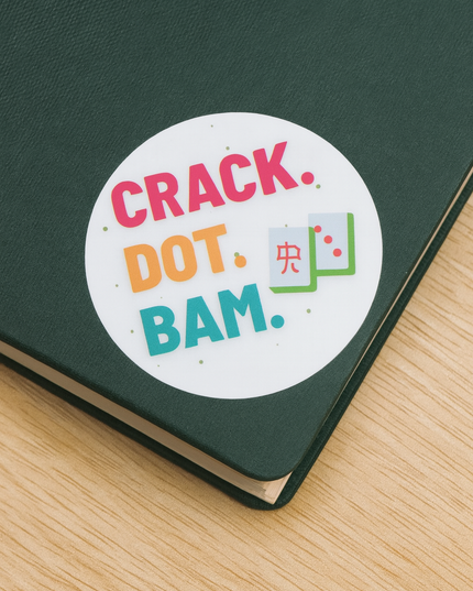 Crack. Dot. Bam. – Mahjong-Inspired Vinyl Sticker