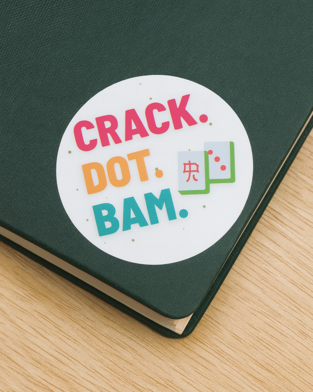 Crack. Dot. Bam. – Mahjong-Inspired Vinyl Sticker