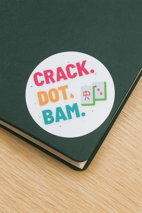 Crack. Dot. Bam. – Mahjong-Inspired Vinyl Sticker