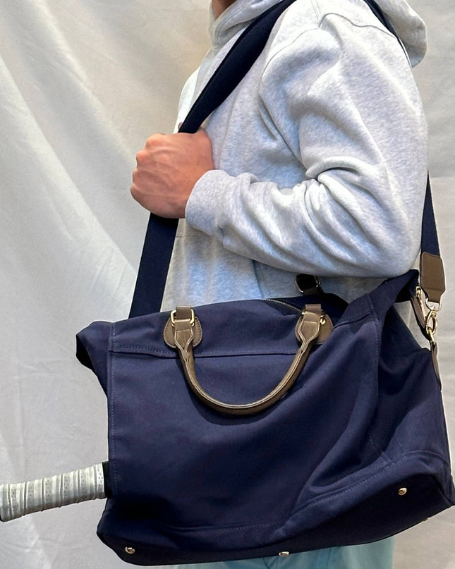 Pickle Ball Mens Canvas Tote Navy